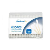 Hisopos de bambú con punta de algodón Medimart (200 U)