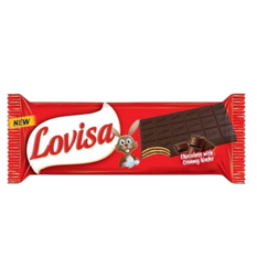 Barra de chocolate con cobertura de cacao y crema de avellanas Lovisa (55 g / 1.94 oz)